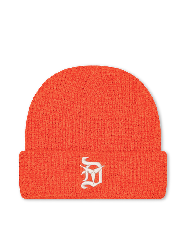 Detroit Steel Waffle Knit Beanie (Safety Orange)