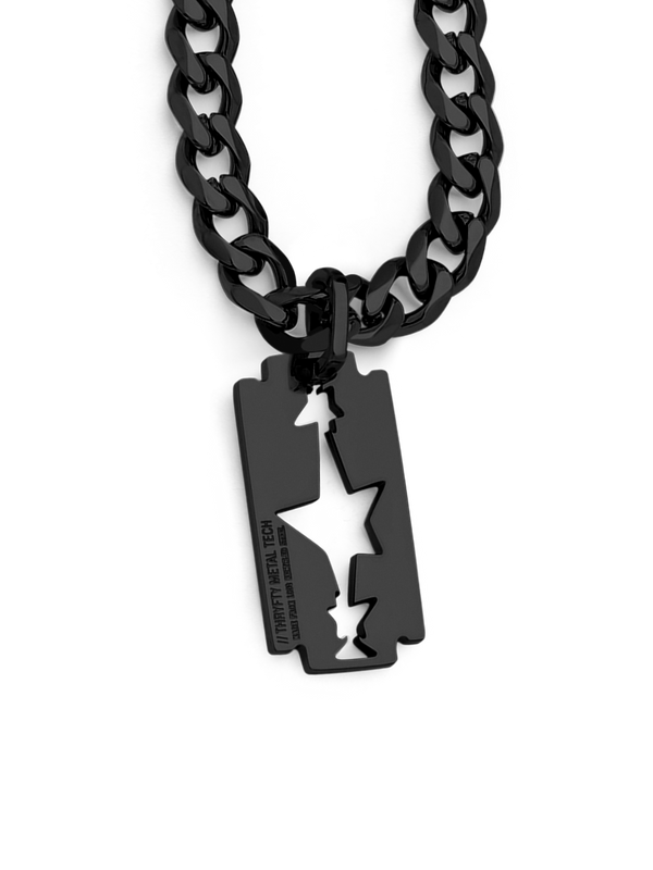 Razor Blade Necklace (Black)