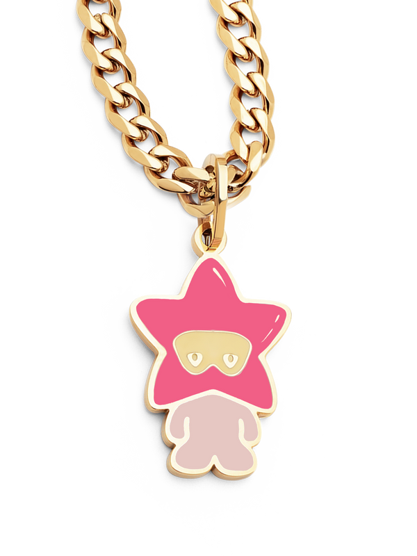 Star Boy Necklace (Pink & Gold)