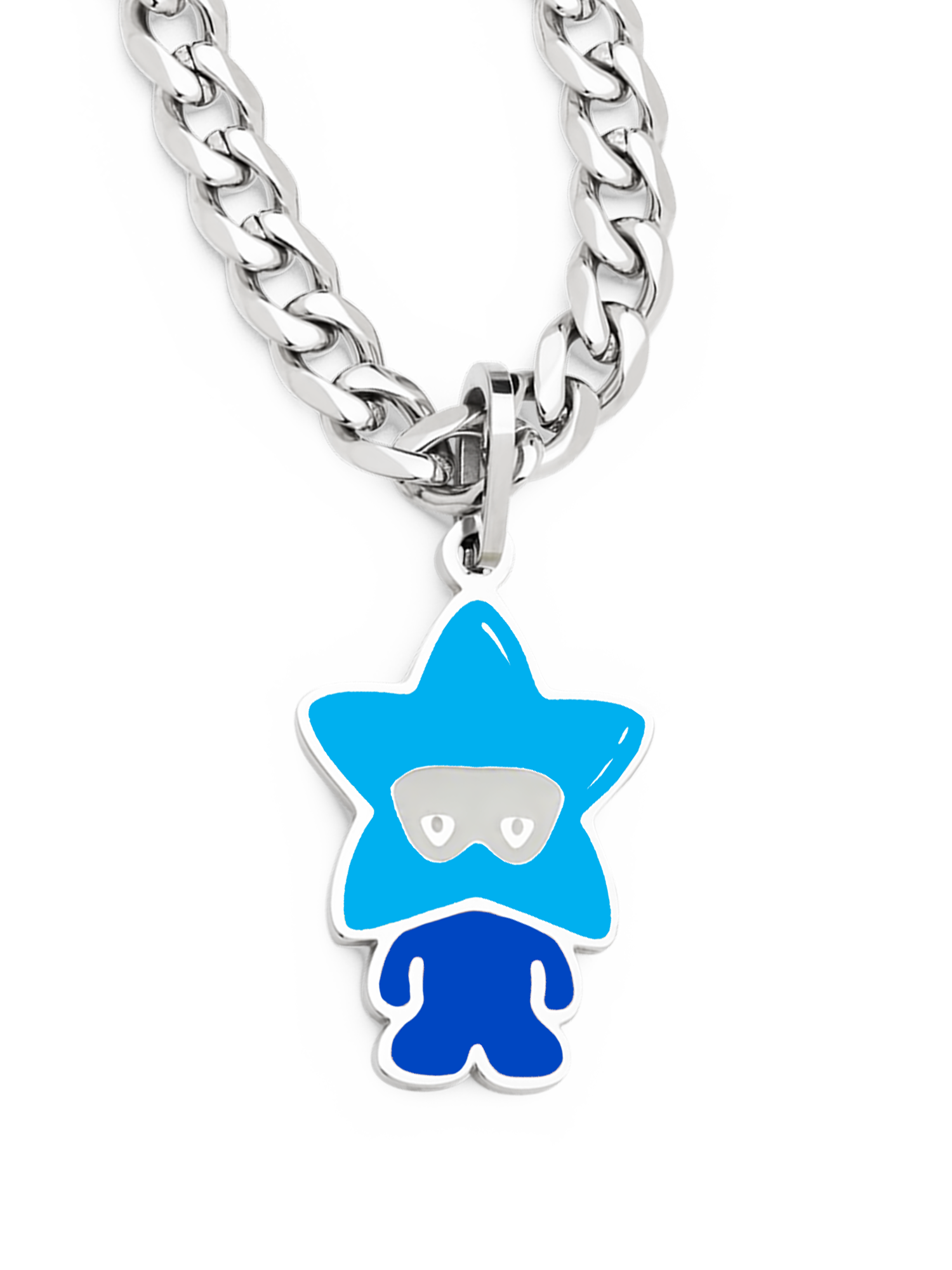 Star Boy Necklace Blue Steel Thryfty