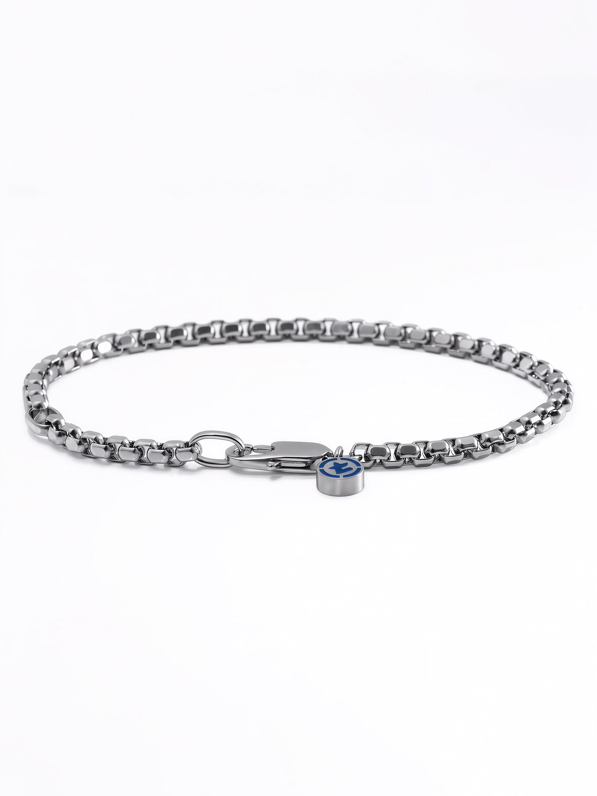 4.0MM Round Box Bracelet in polished steel