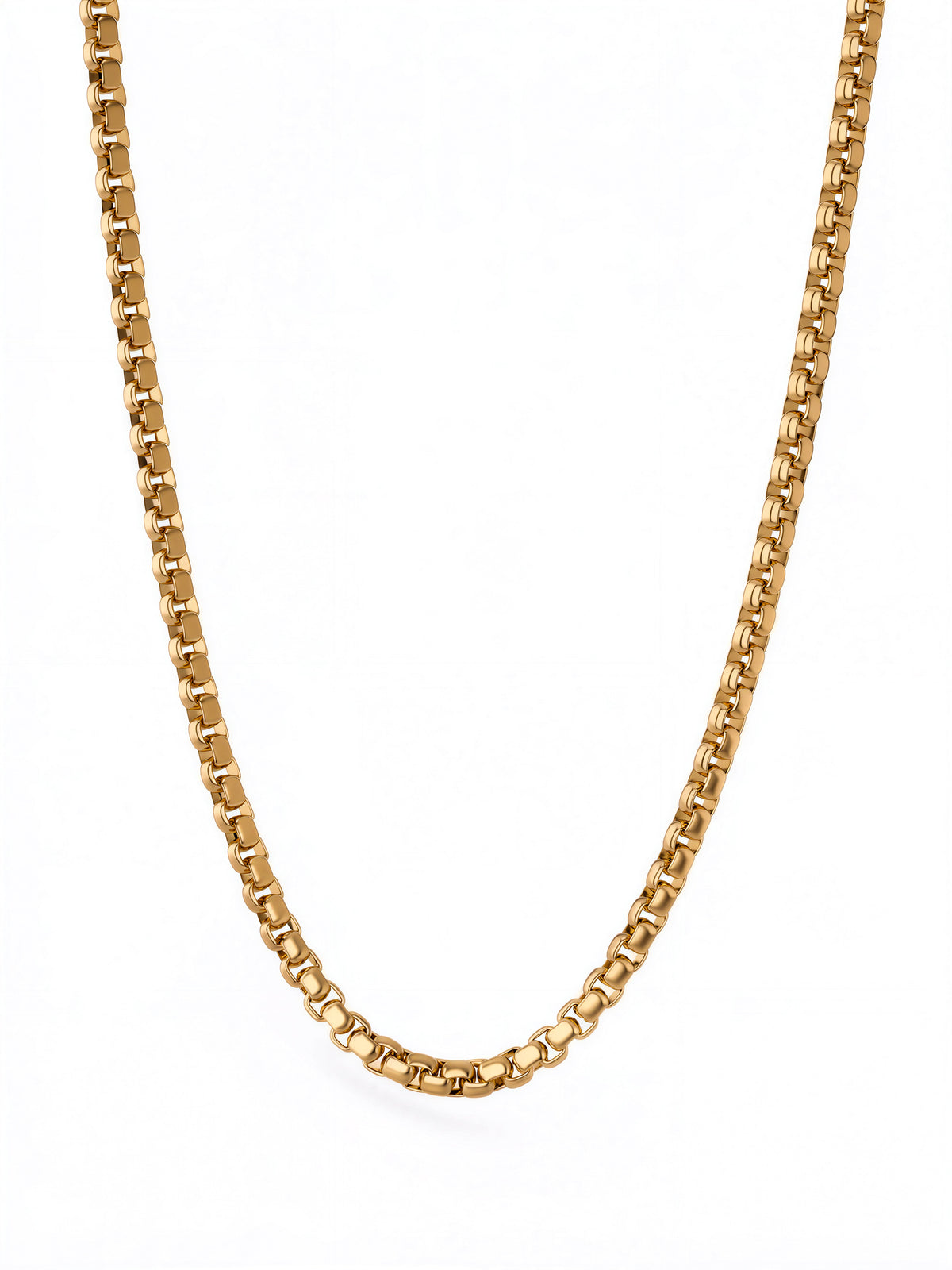 3.0MM Round Box Chain in 18k gold