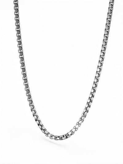 3.0MM Round Box Chain in polished steel