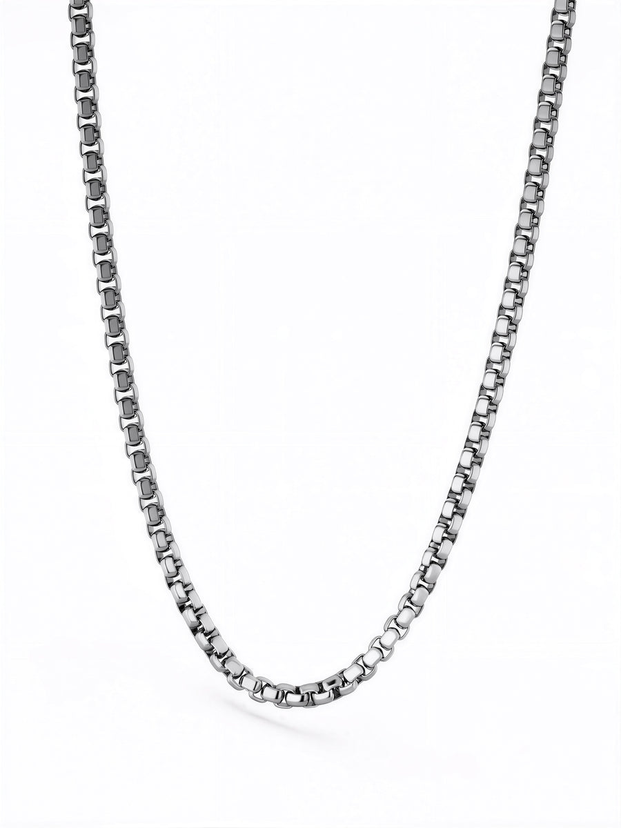 3.0MM Round Box Chain in polished steel