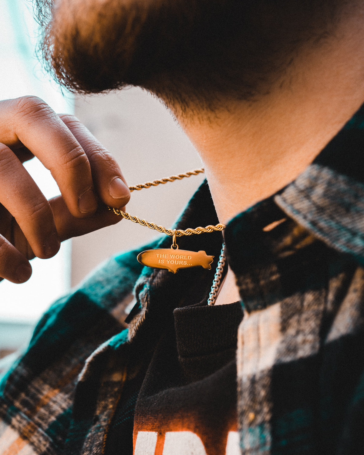 Blimp Necklace lifestyle photo