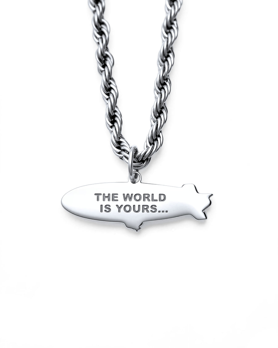 Blimp Necklace in Polished Steel