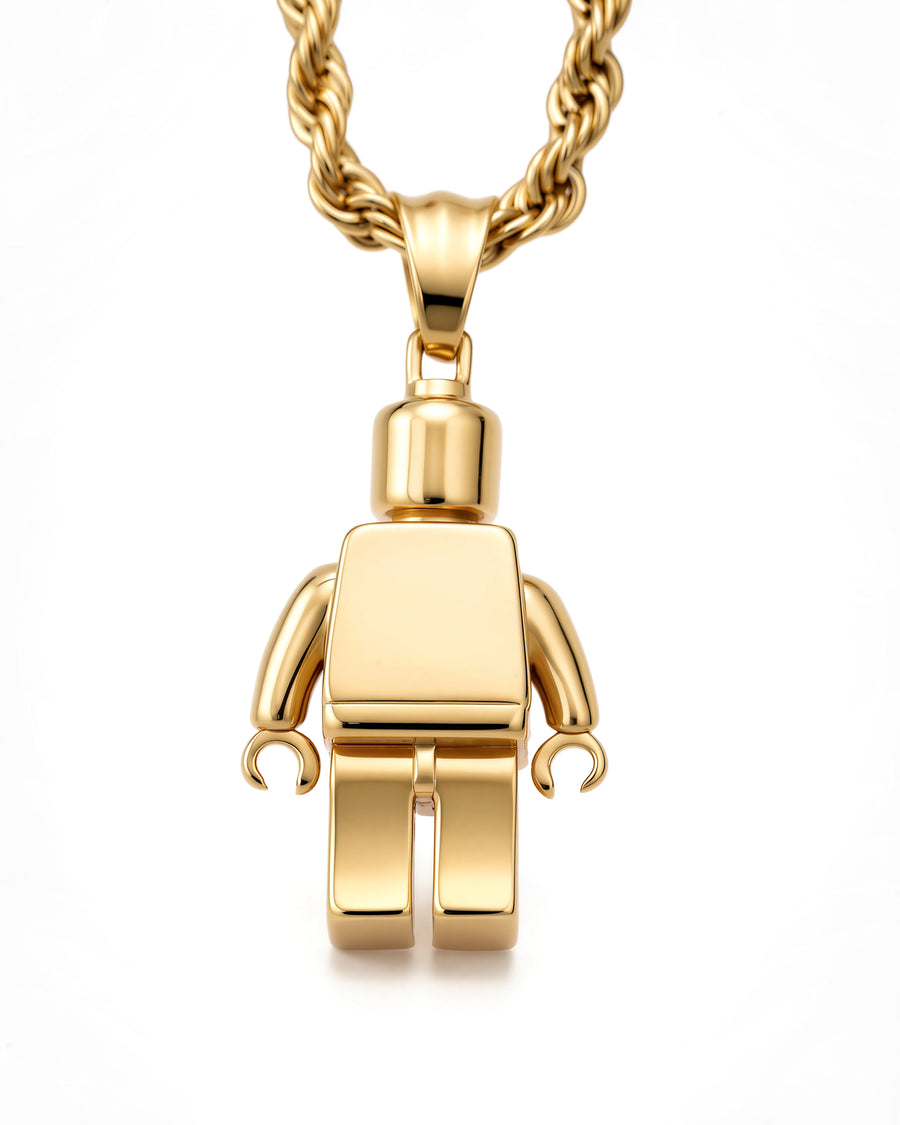 Brick Boy Necklace in 18k Gold