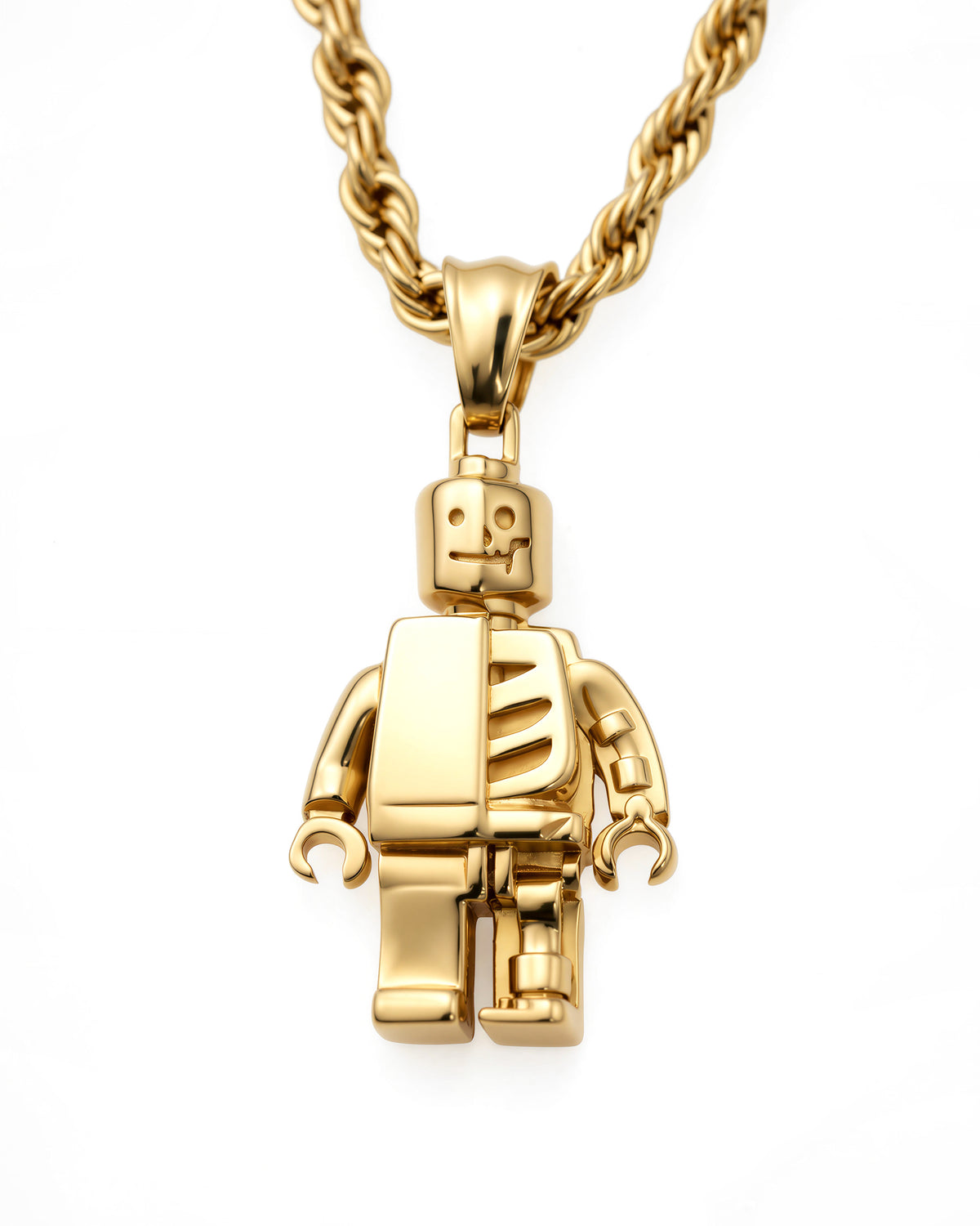 Brick Boy Necklace in 18k Gold