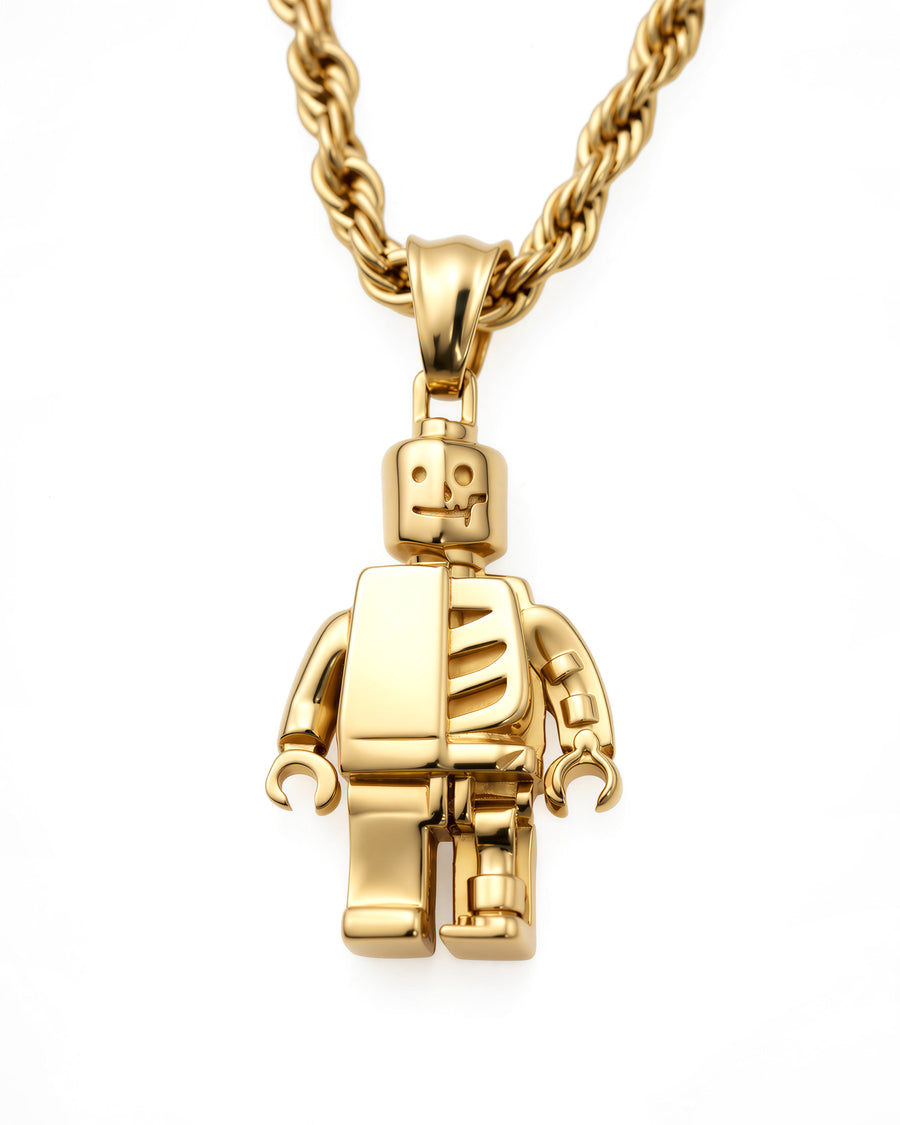Brick Boy Necklace in 18k Gold