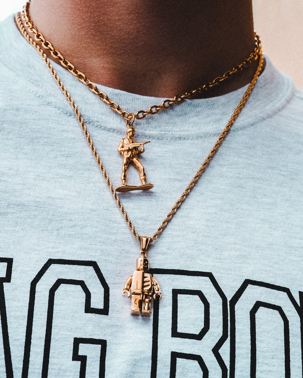 Brick Boy Necklace lifestyle photo