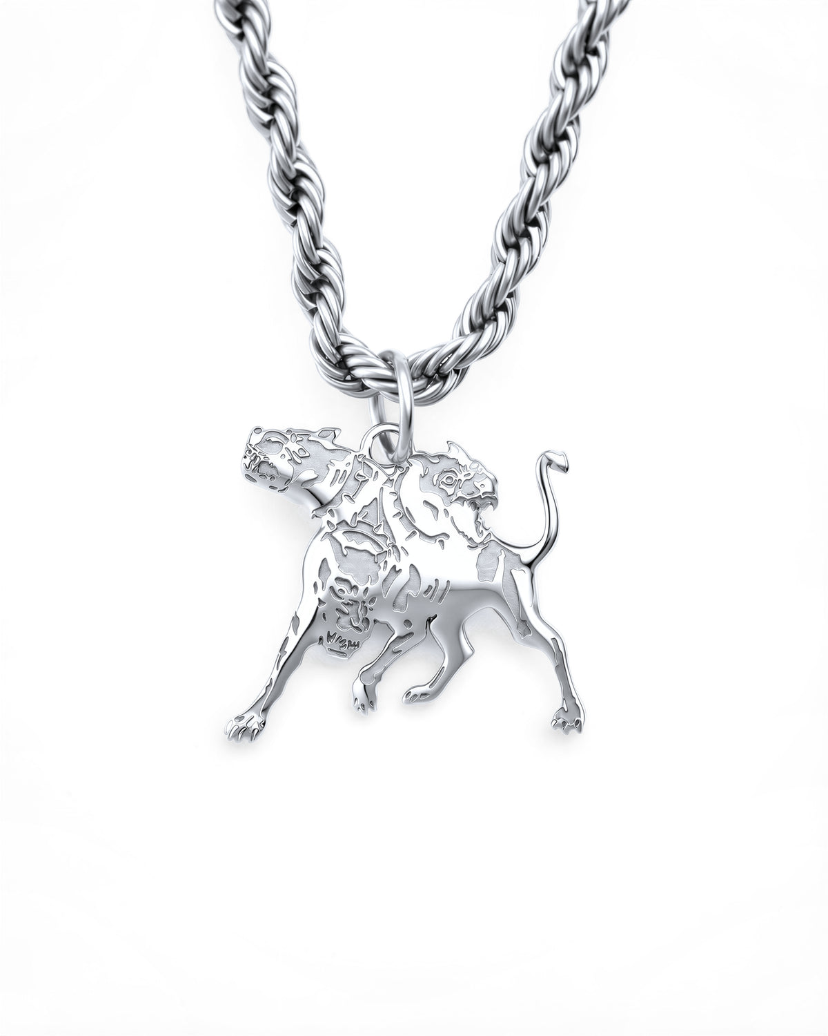 Cerberus Necklace in Polished Steel