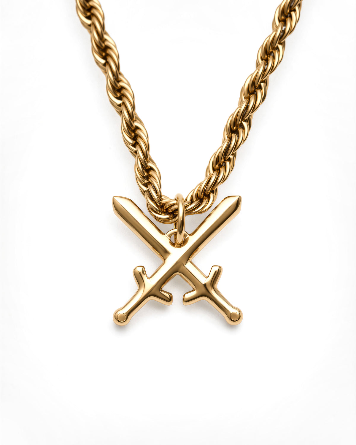 Combat Necklace in 18k Gold