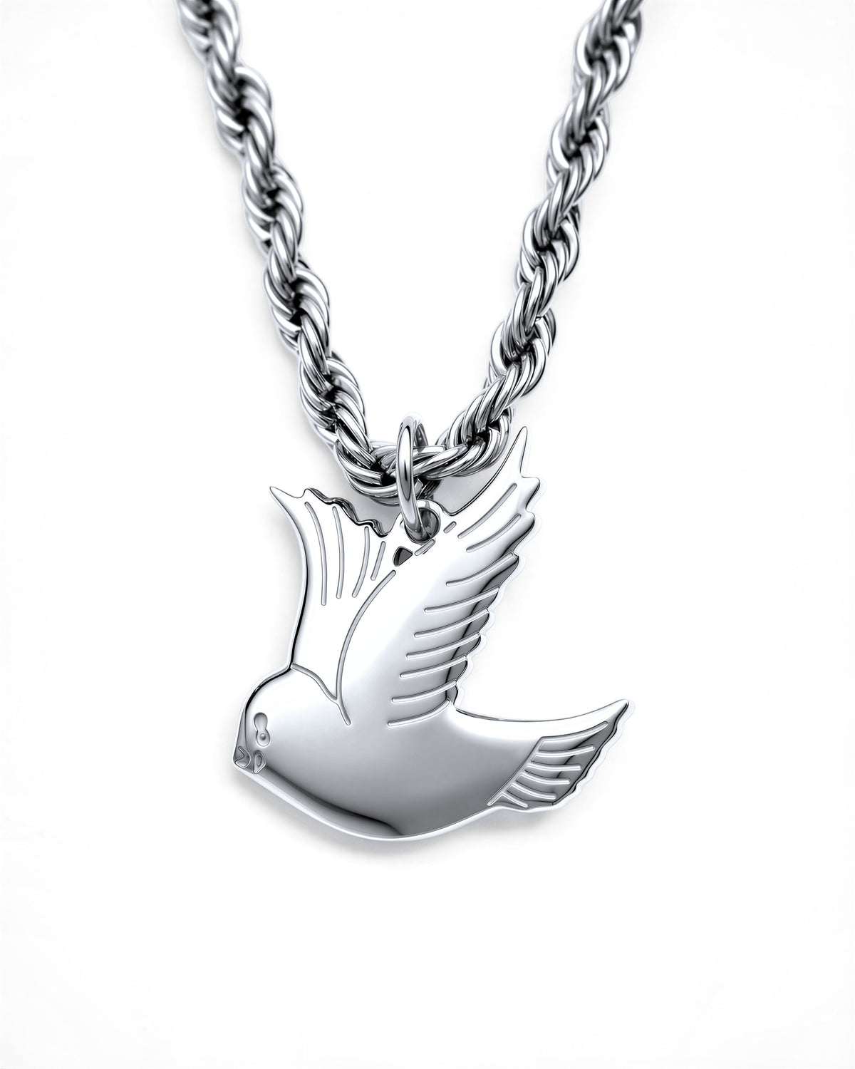 Crybaby Necklace in Polished Steel