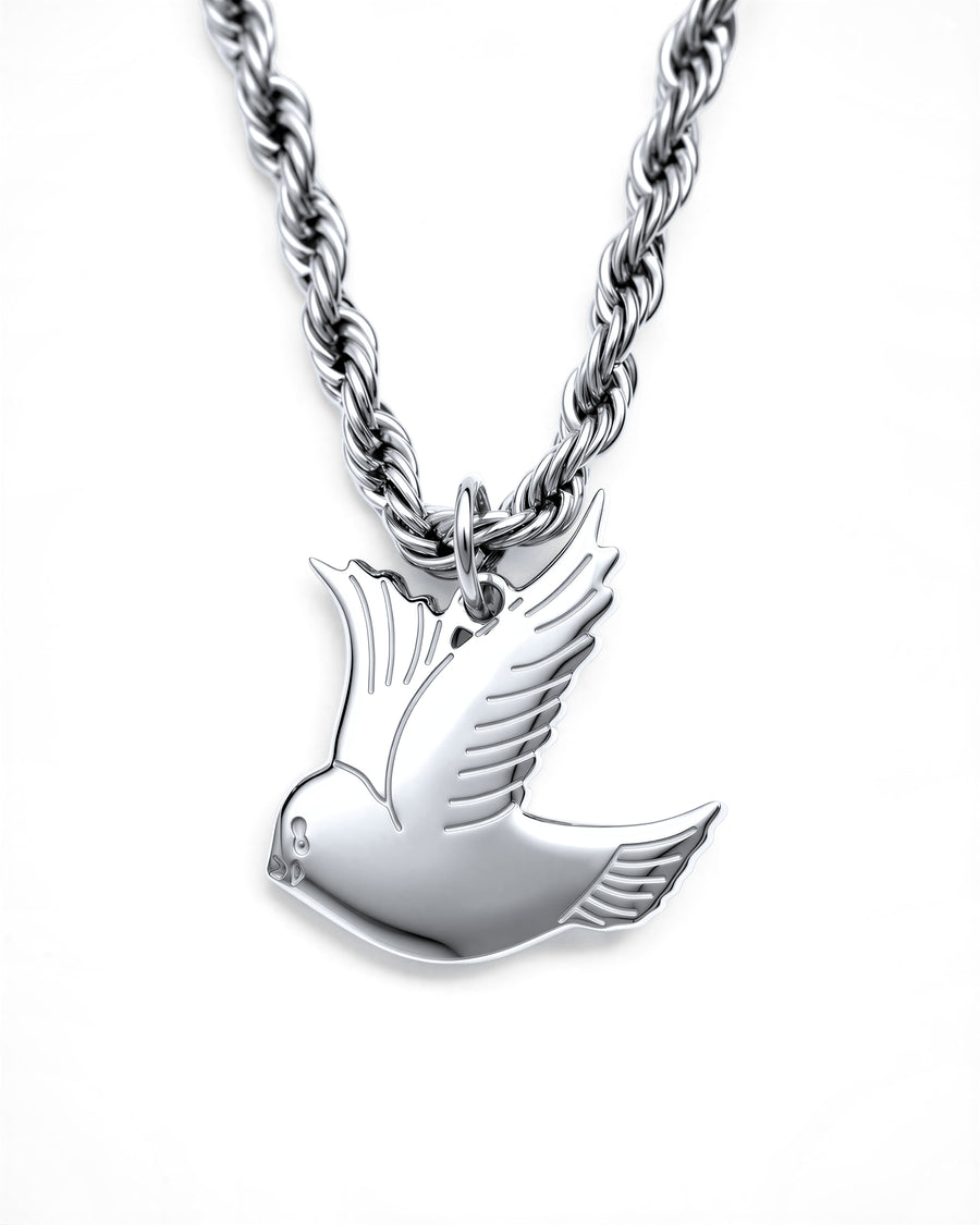 Crybaby Necklace in Polished Steel