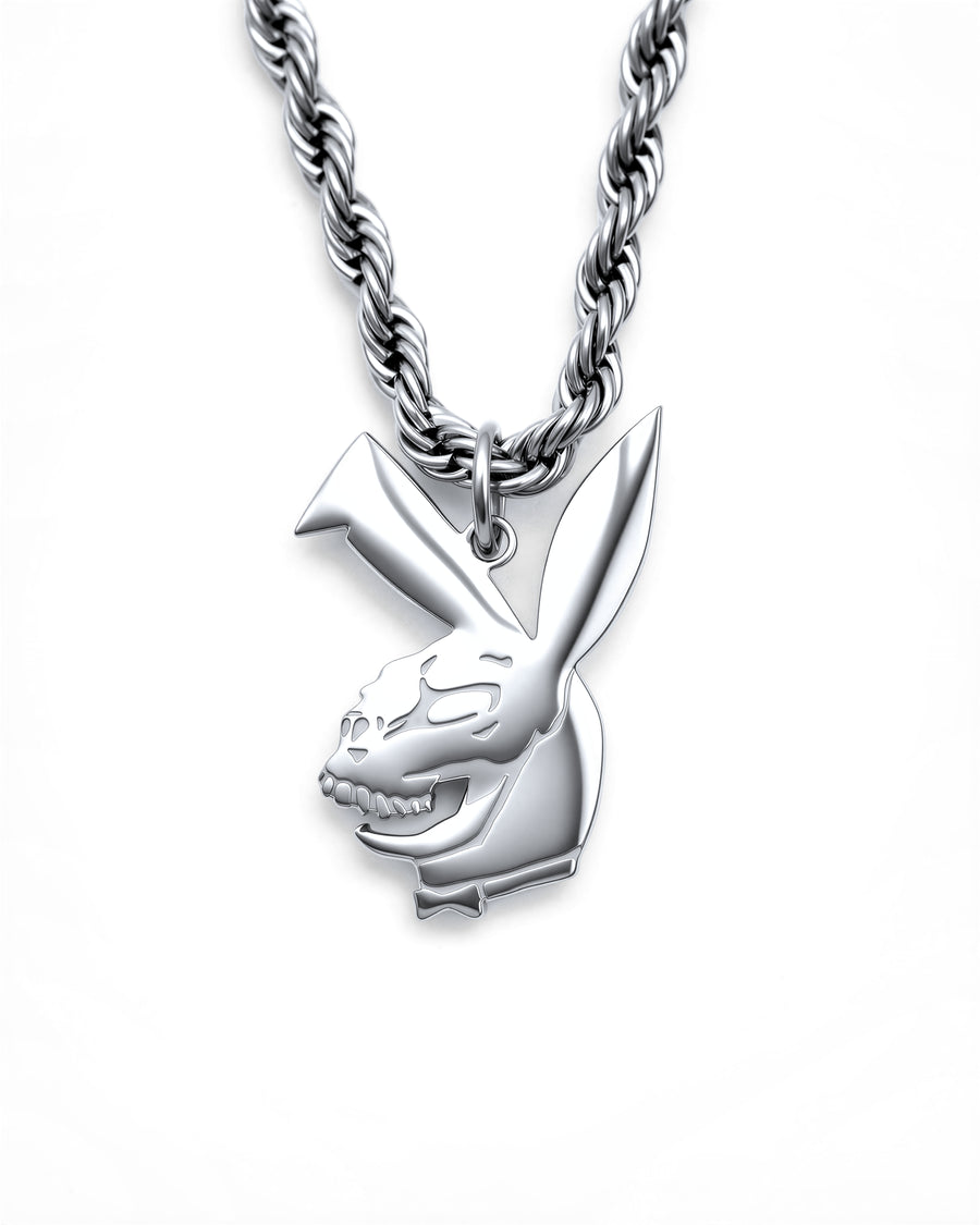 Darko Bunny Pendant in Polished Steel