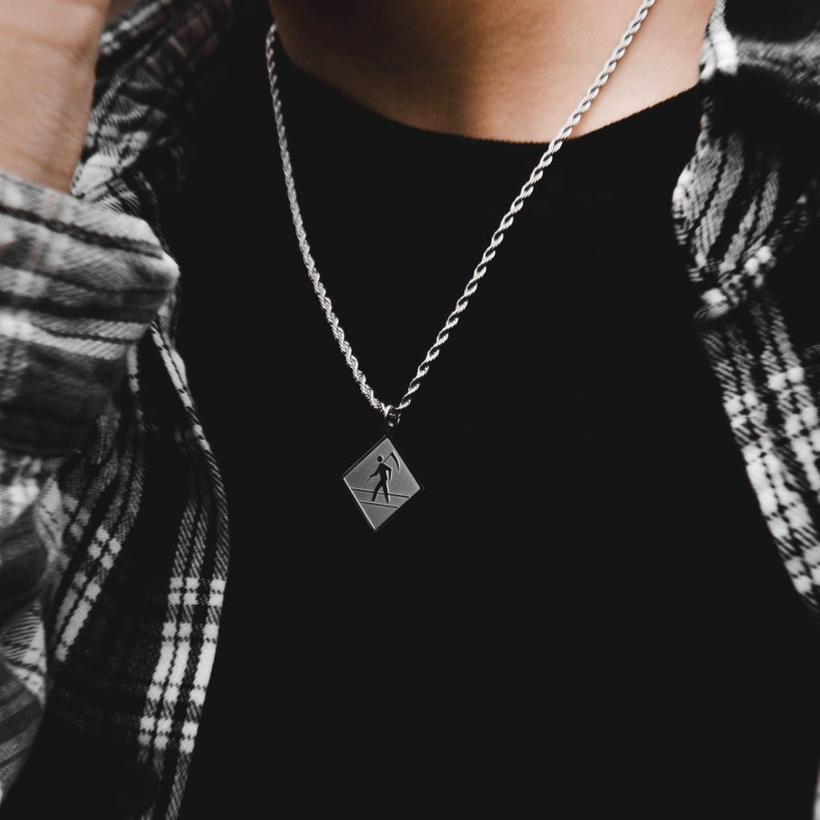 Death Crossing Necklace lifestyle photo