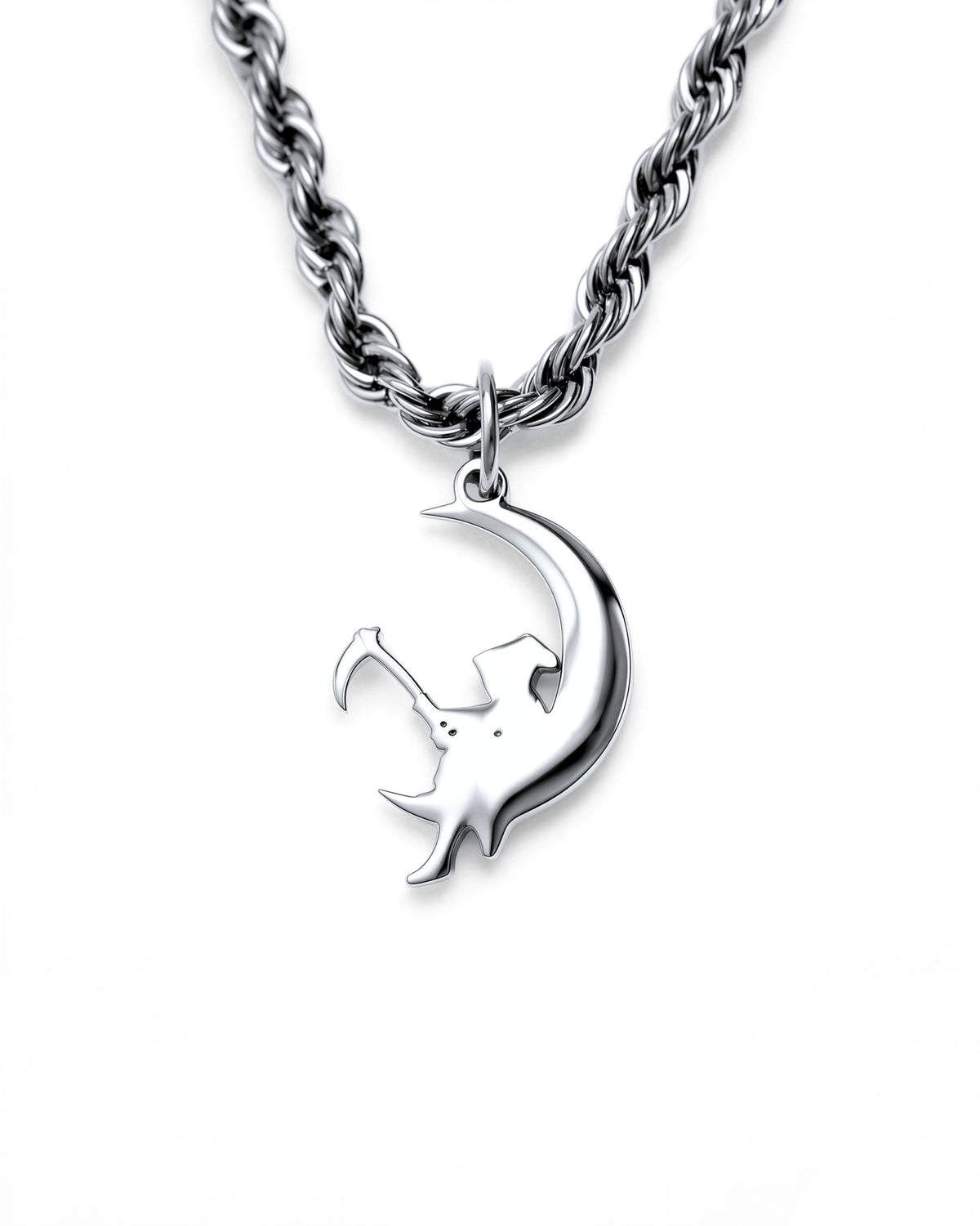 Deathworks Necklace in Polished Steel