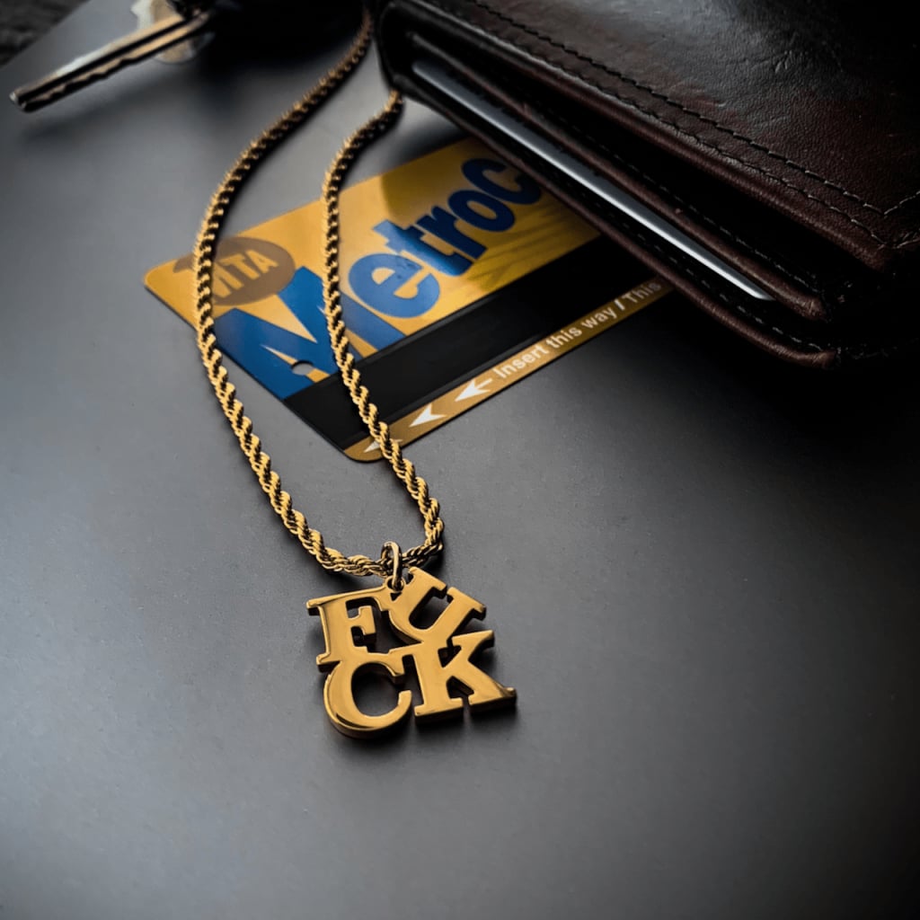 Fuck Love Necklace lifestyle photo