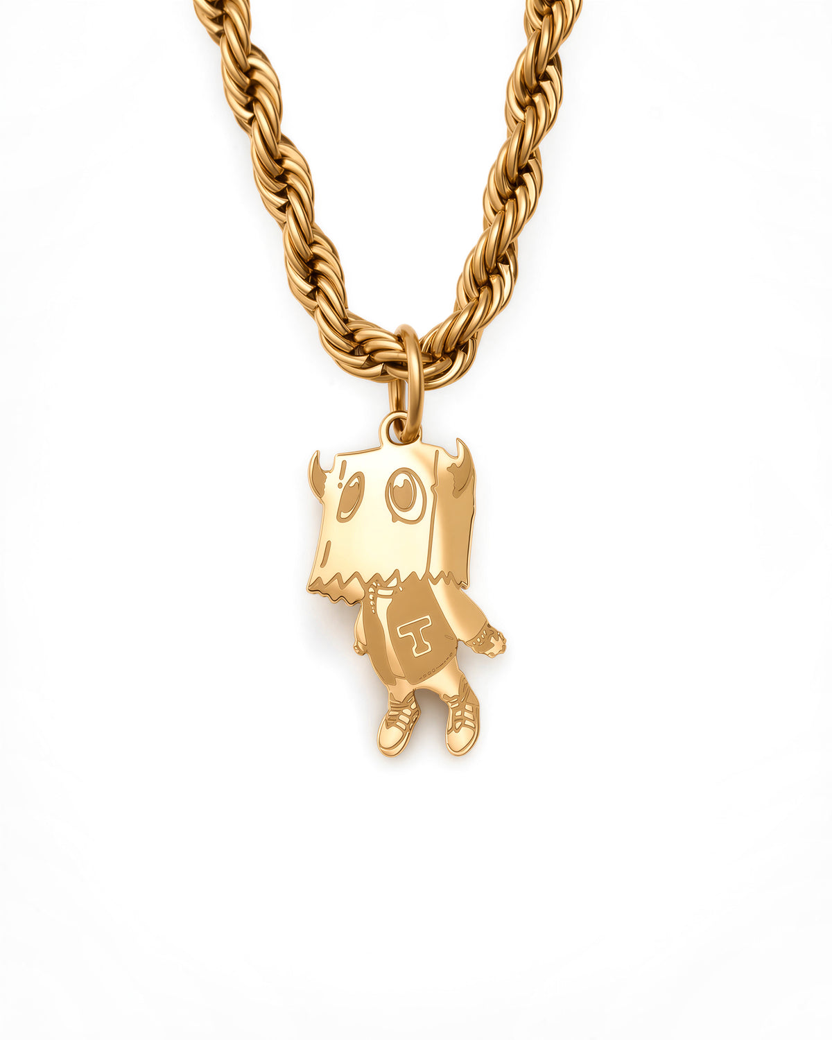 Graduation Bag Boy Necklace in 18k Gold