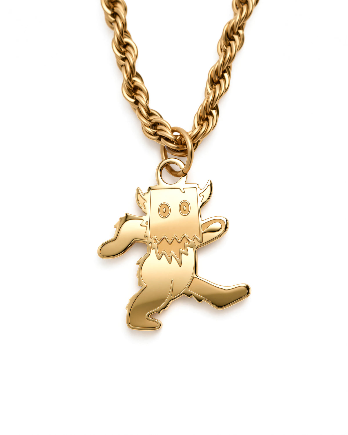 Grateful Bag Boy Necklace in 18k Gold