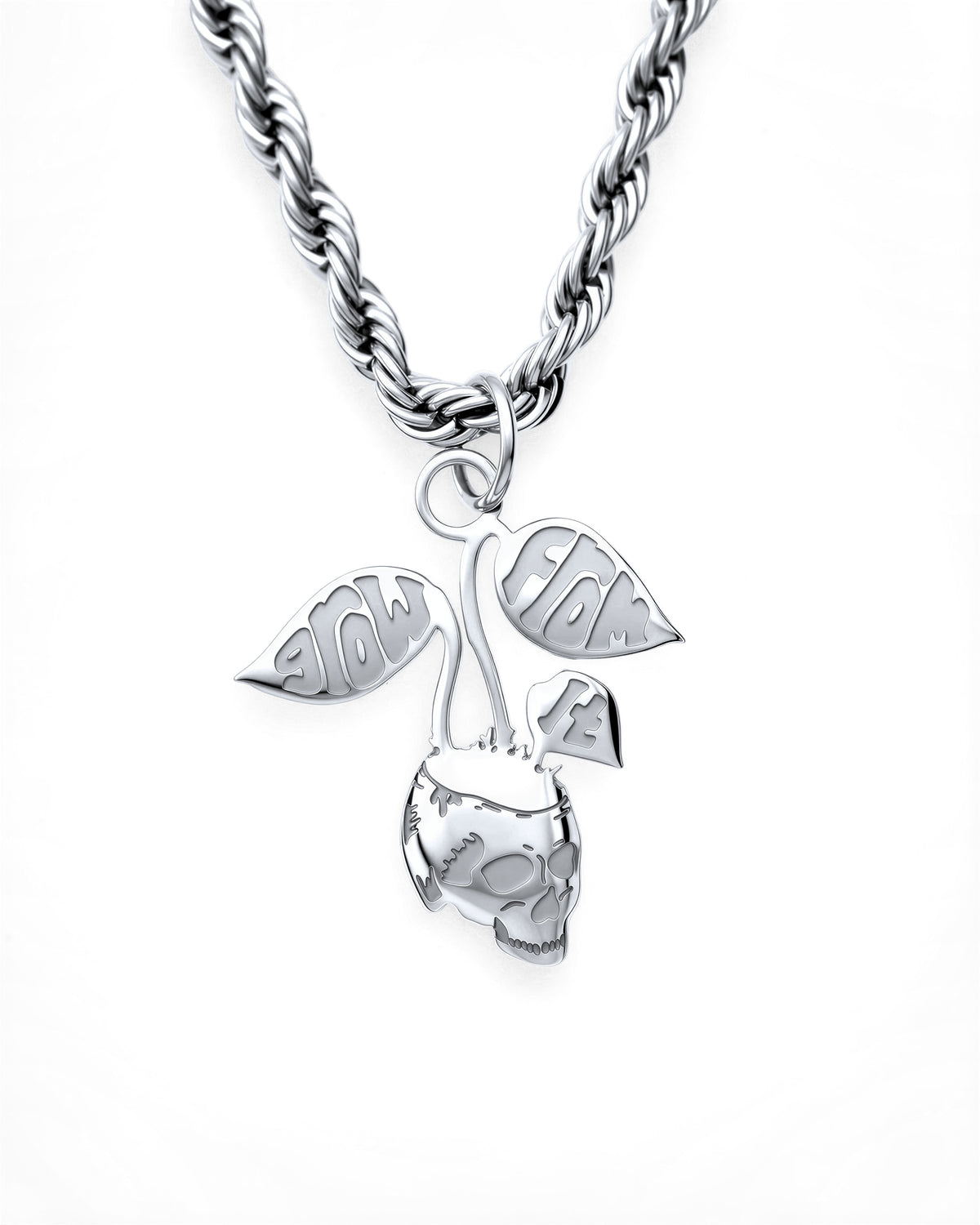 Grow From It Necklace in Polished Steel