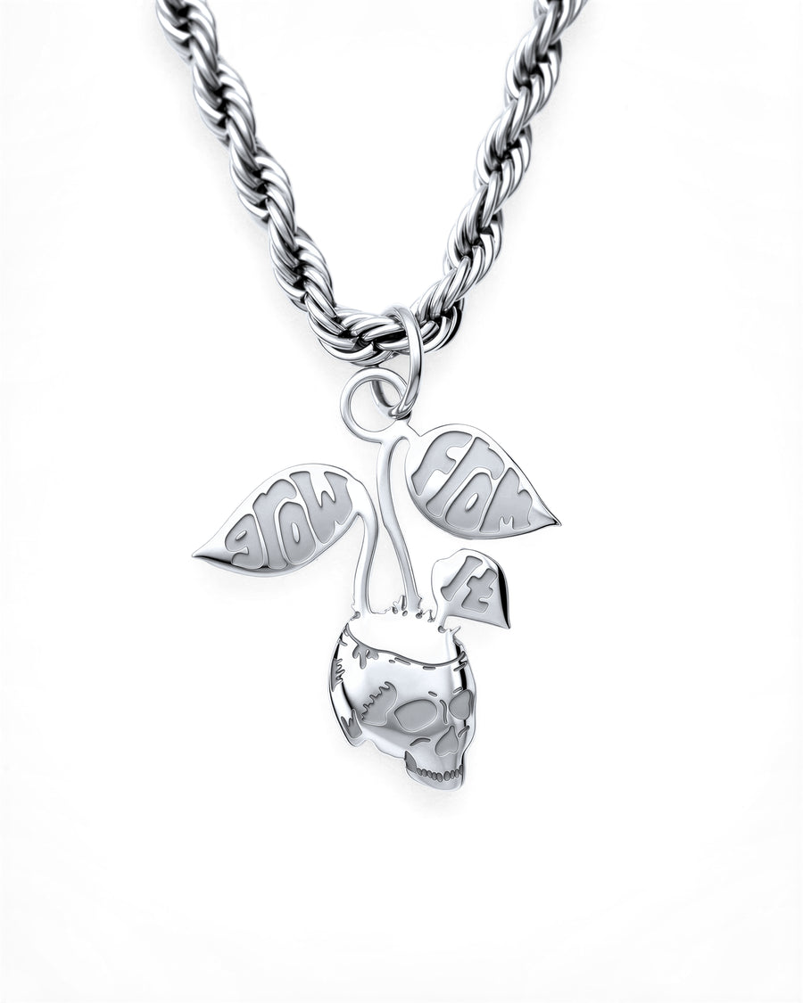 Grow From It Necklace in Polished Steel