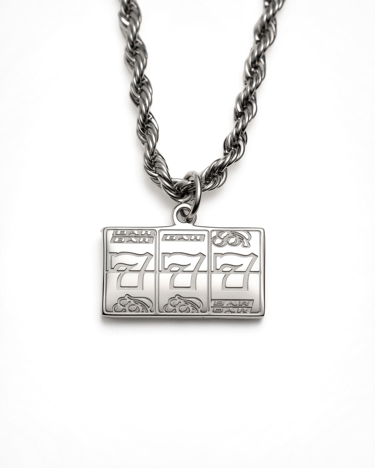Jackpot Necklace in Polished Steel