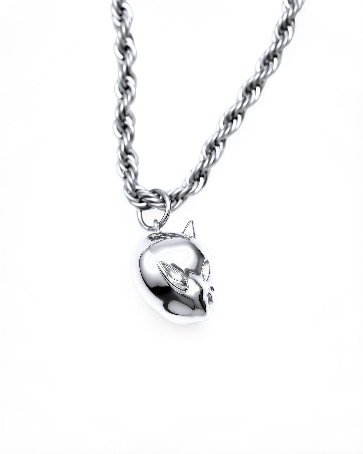 Little Devil Necklace in Polished Steel