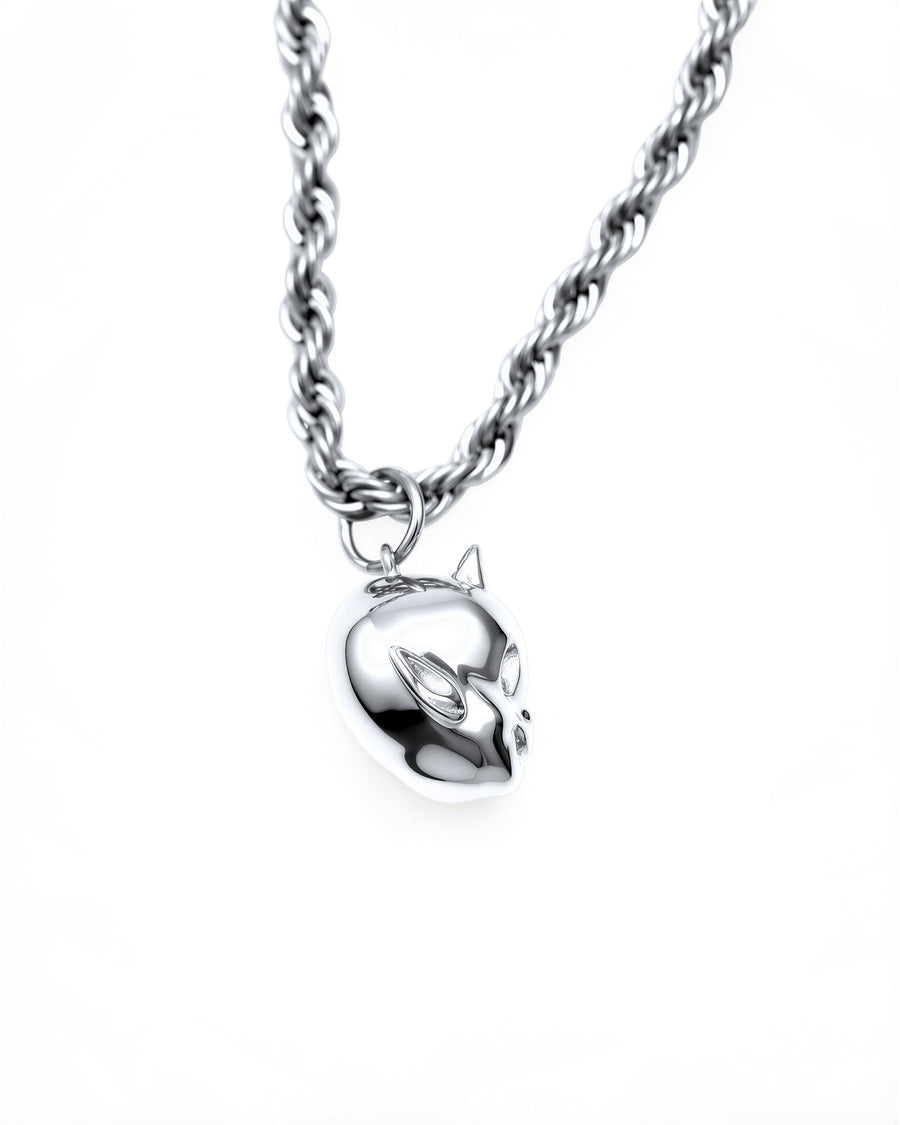 Little Devil Necklace in Polished Steel