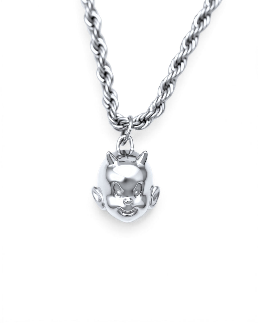 Little Devil Necklace in Polished Steel