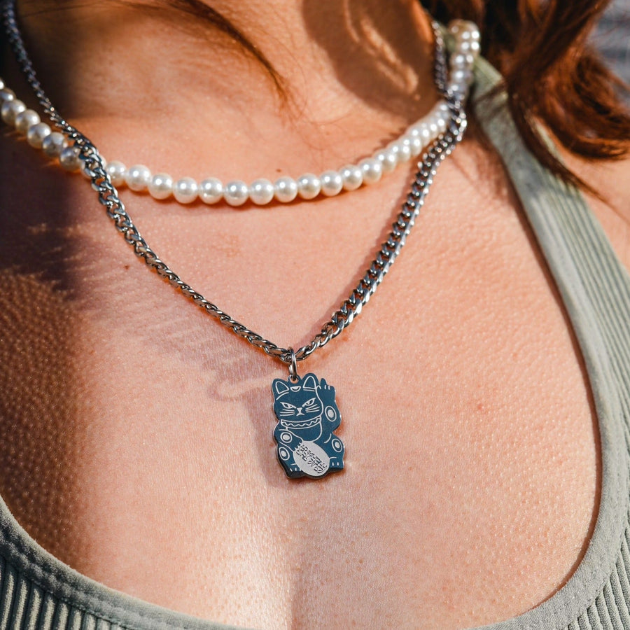 Lucky Cat V1 Necklace lifestyle photo