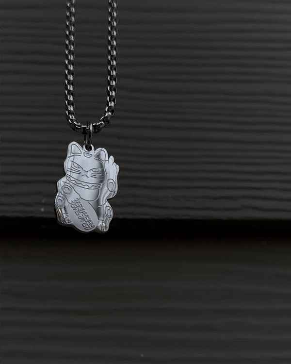 Lucky Cat V1 Necklace lifestyle photo