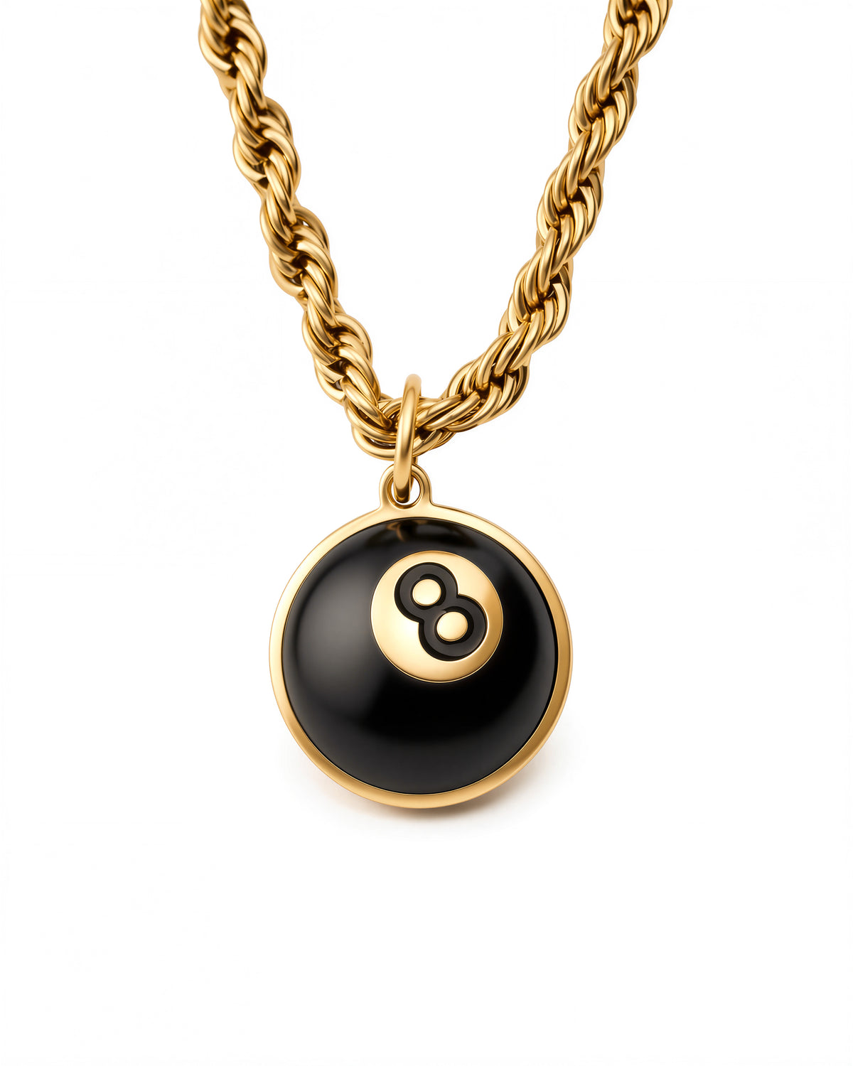 Magic 8 Ball Necklace in 18k Gold