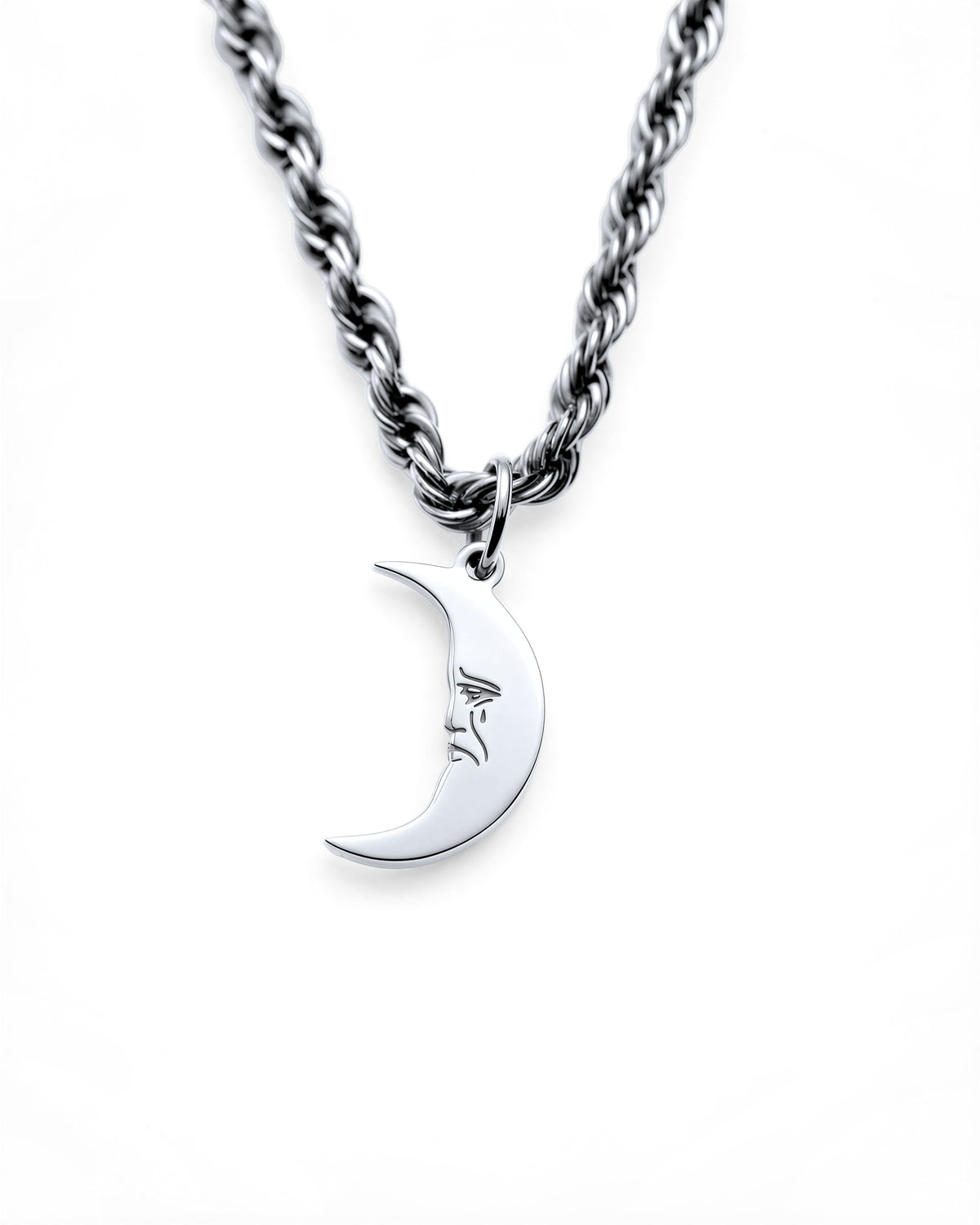 Moonlight Necklace in Polished Steel