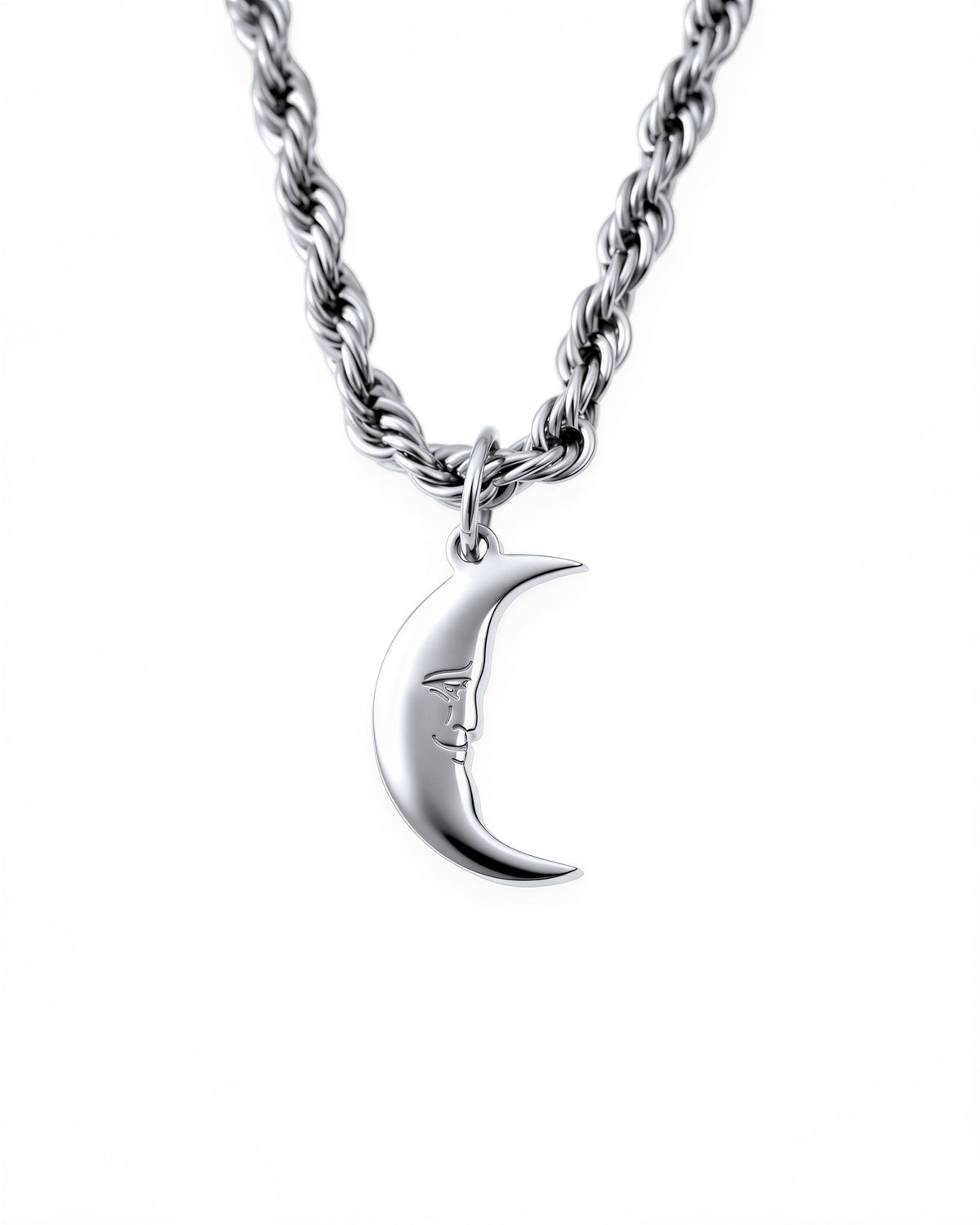 Moonlight Necklace in Polished Steel