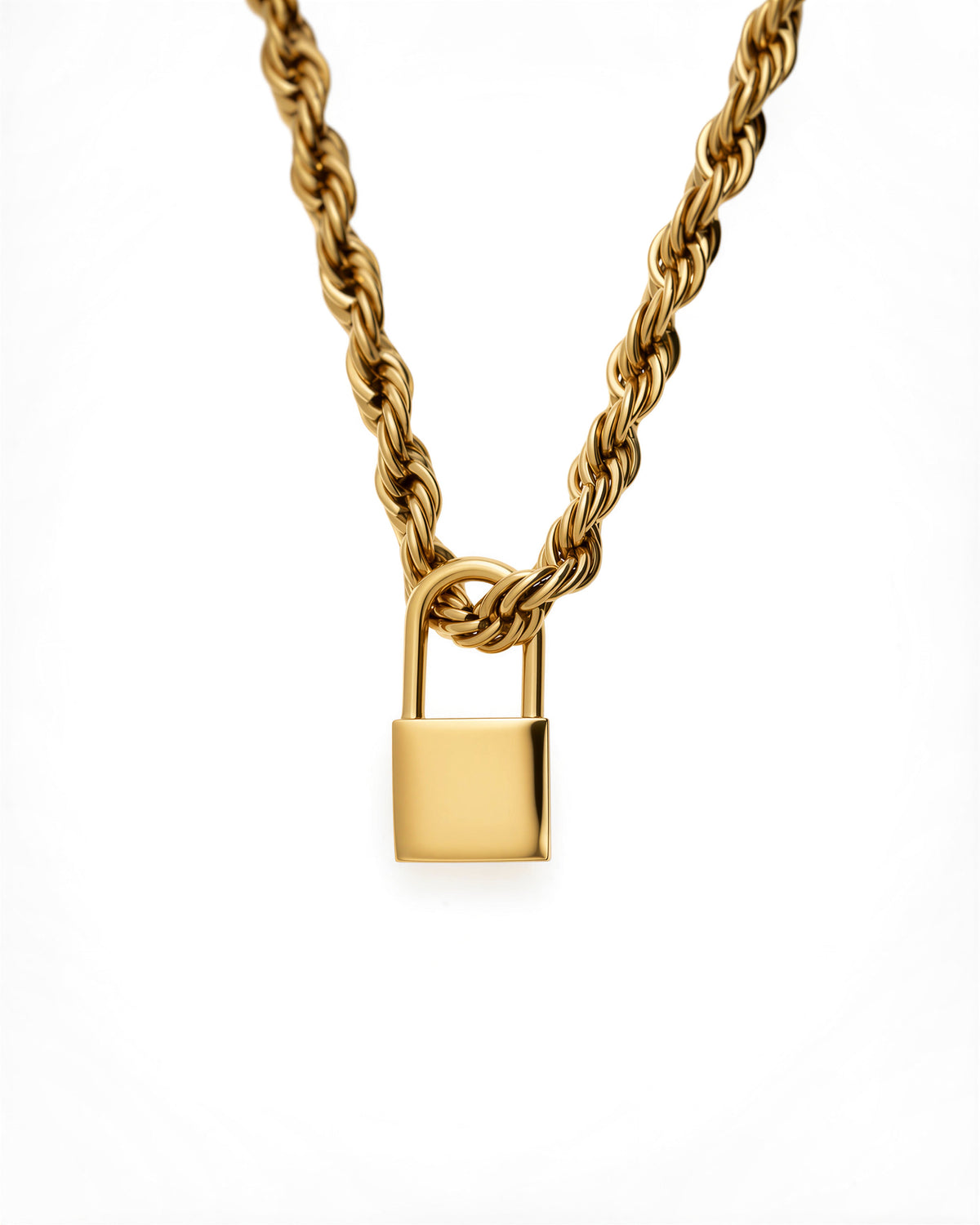 Padlock Necklace in 18k Gold