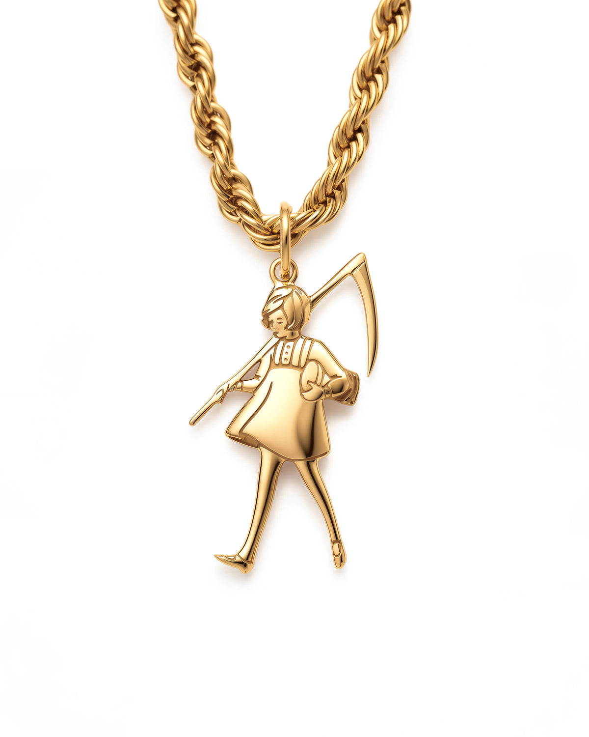 Reaper Girl Necklace in 18k Gold