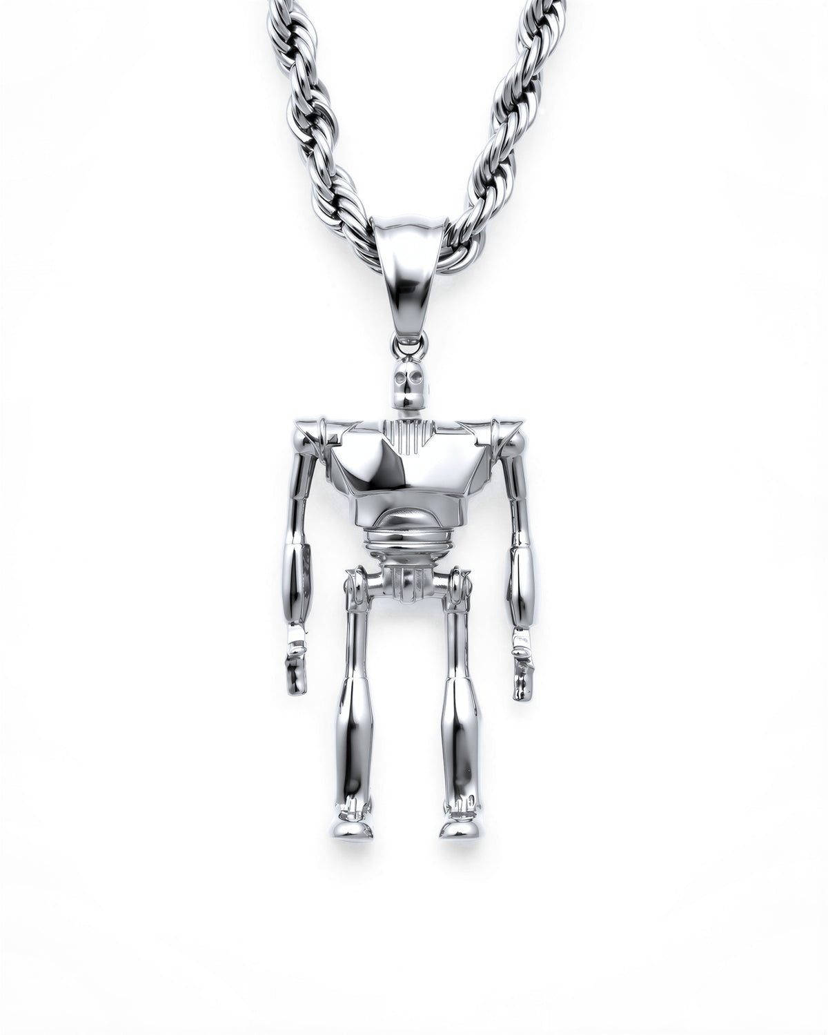 Robo Necklace in Polished Steel