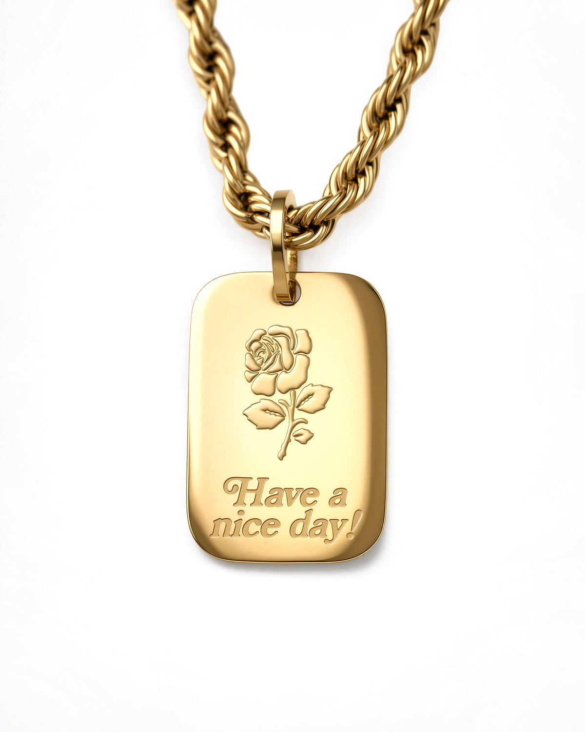 Rose Necklace in 18k Gold