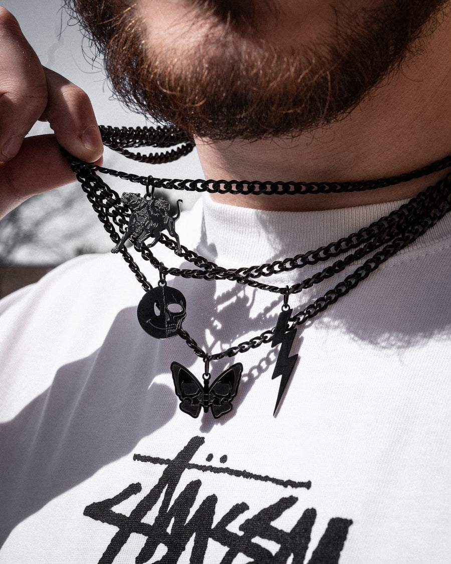 Skull Smiley Necklace lifestyle photo