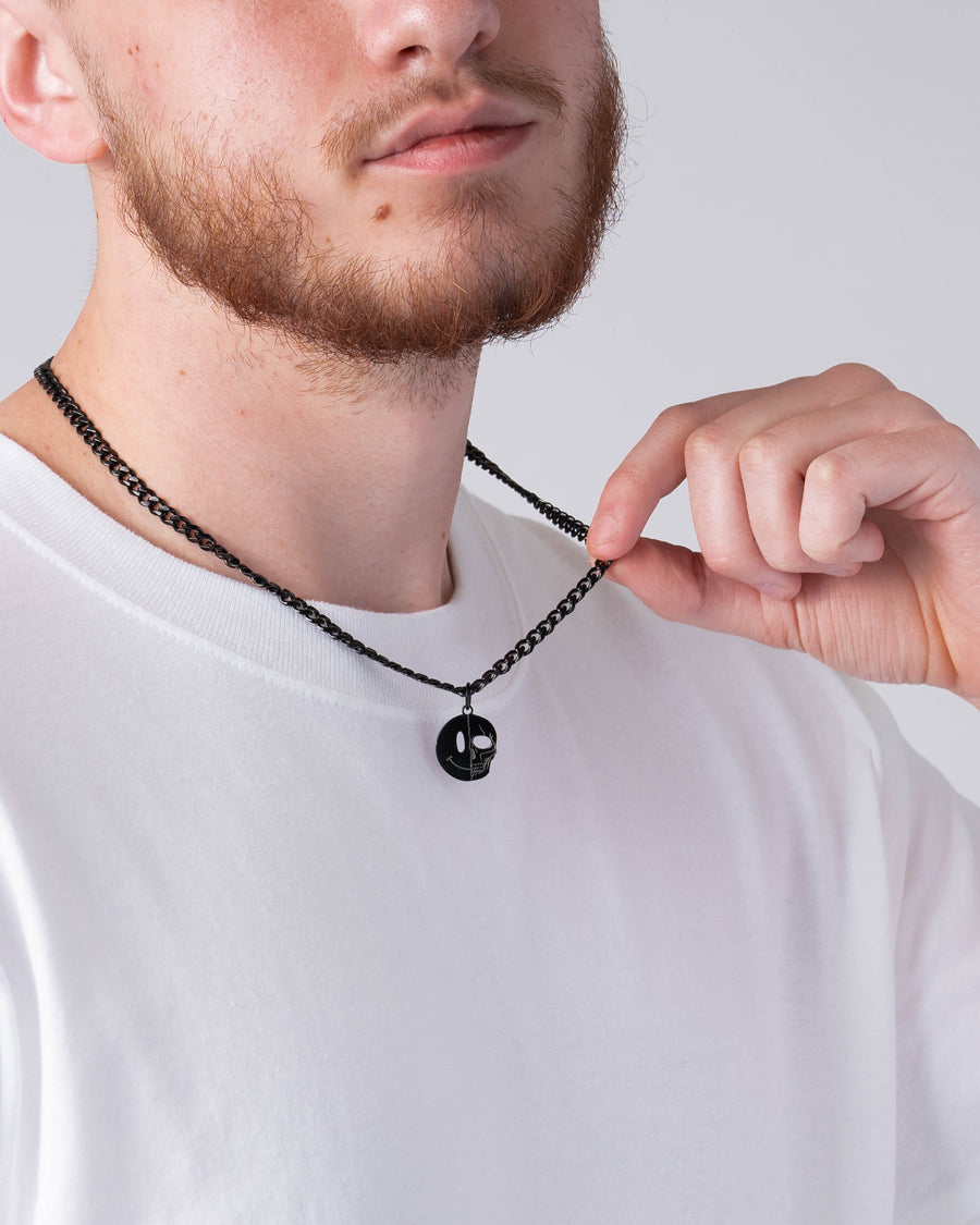 Skull Smiley Necklace lifestyle photo