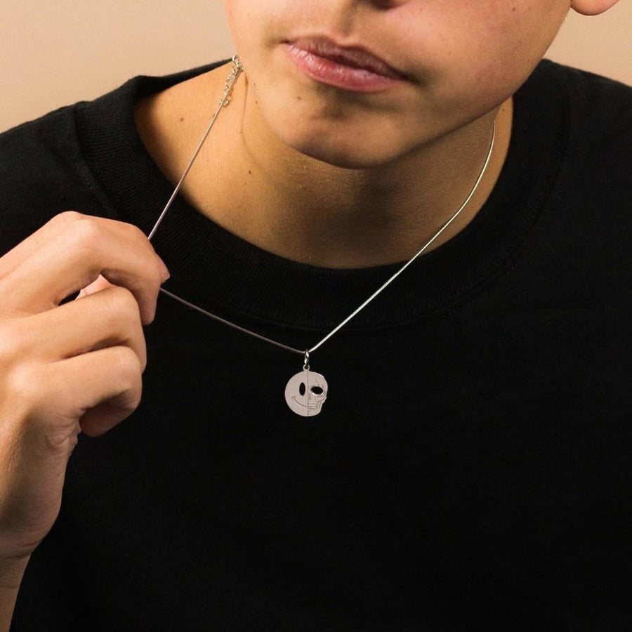 Skull Smiley Necklace lifestyle photo