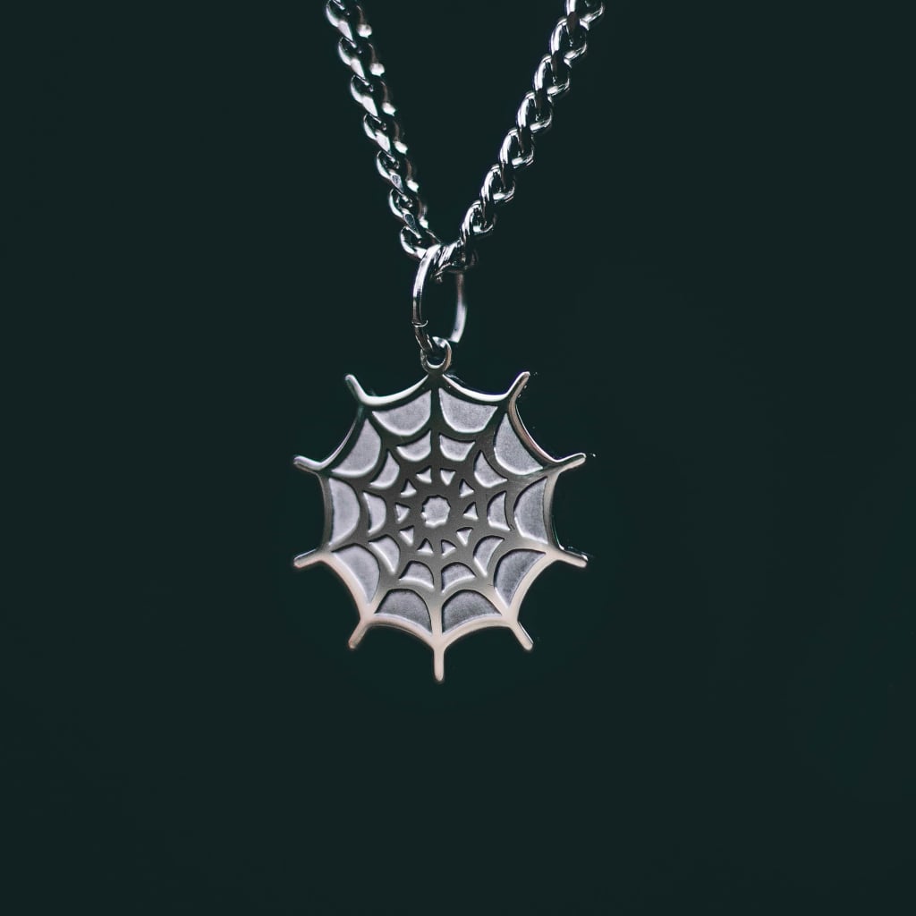 Spider Web Necklace lifestyle photo