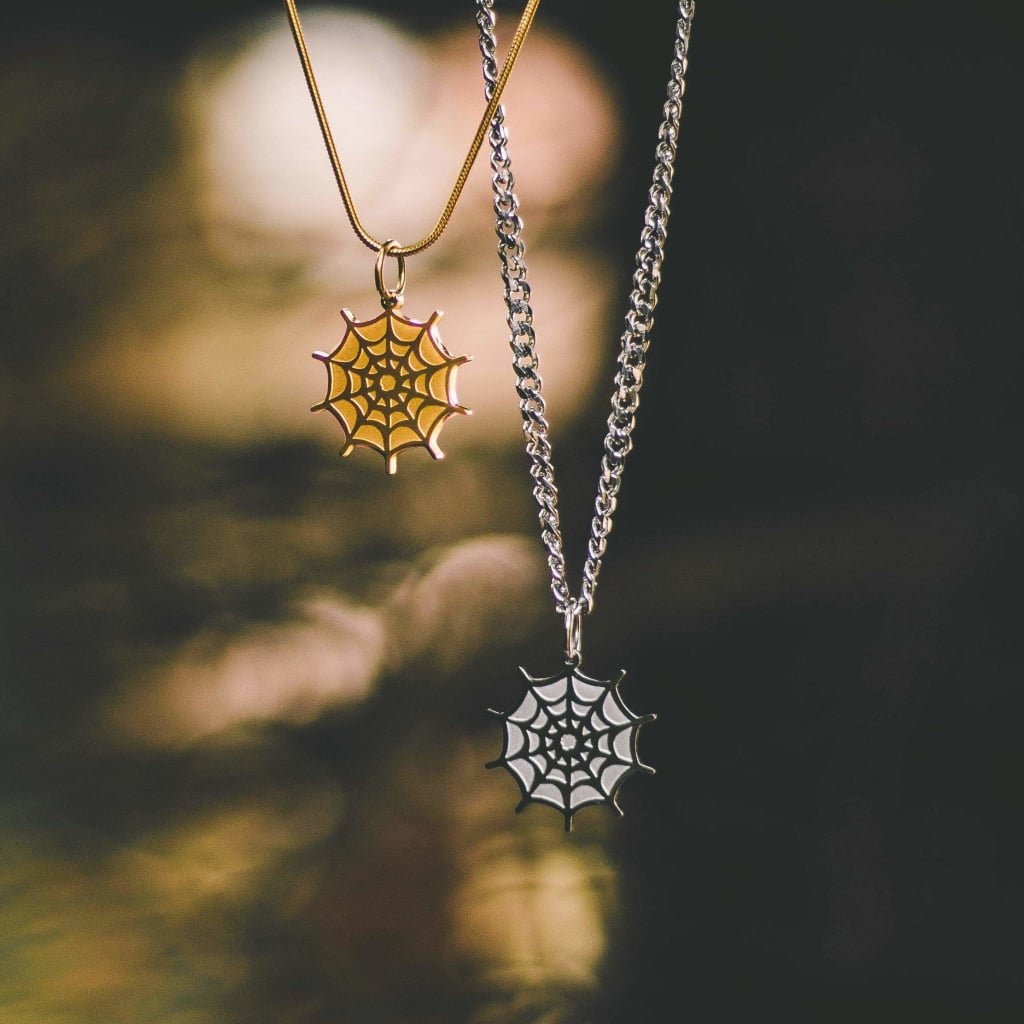 Spider Web Necklace lifestyle photo