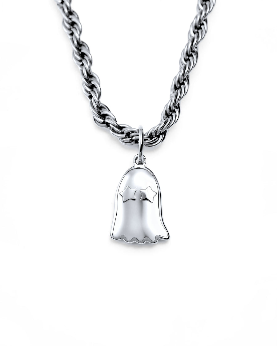 Starry Ghost Necklace in Polished Steel