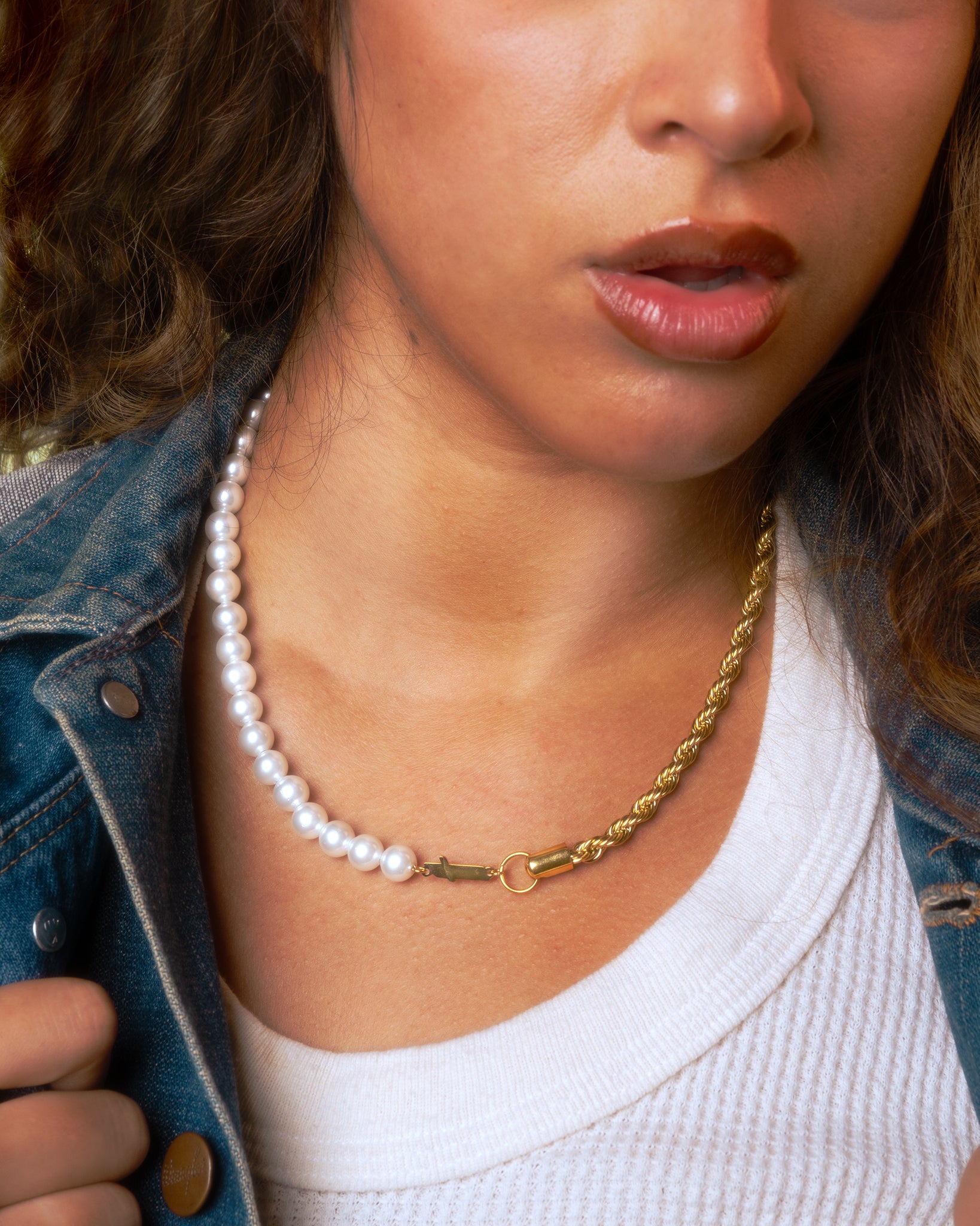 Pearl rope necklace new arrivals