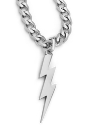 Lightning Bolt Necklace (Steel)