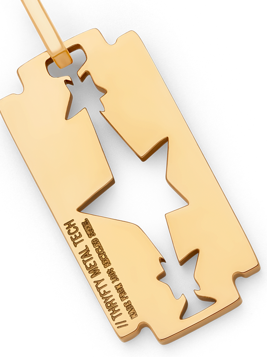 Razor Blade Necklace (Gold)