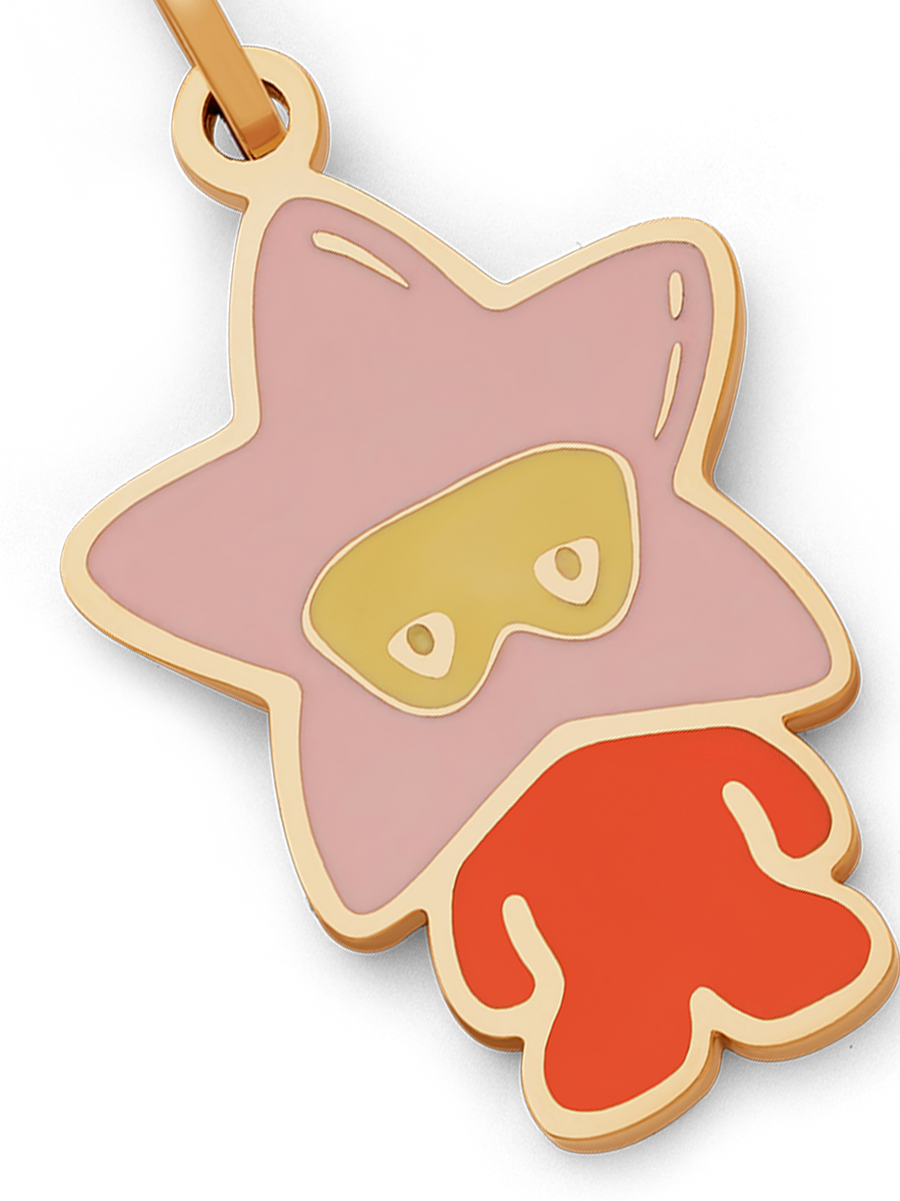 Star Boy Necklace (Orange & Gold)
