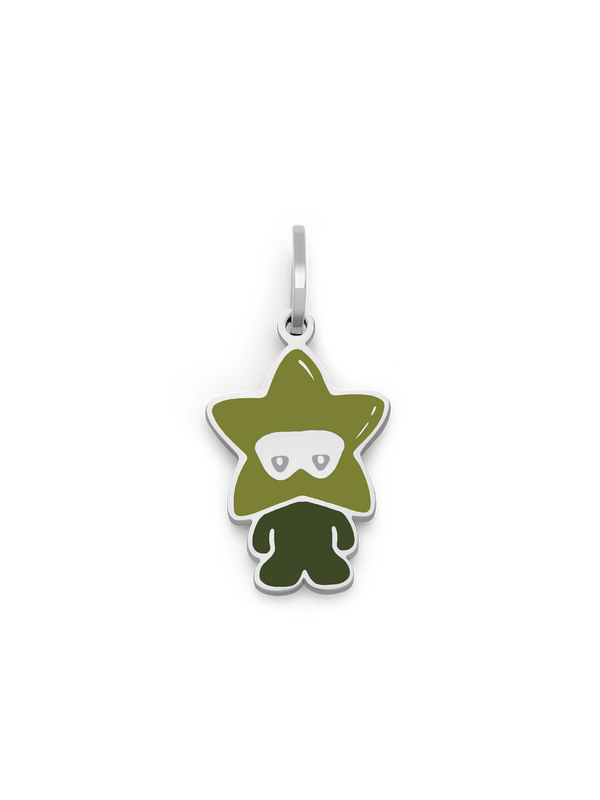 Star Boy Necklace (Matcha & Steel)